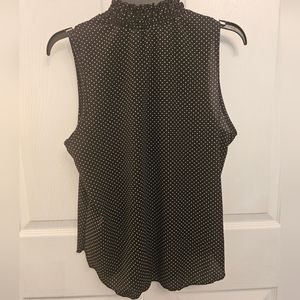 NY Invasion Polka Dot Sleeveless Top- Size L